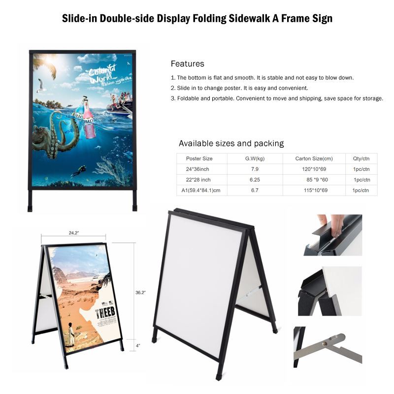 double sided sidewalk sign